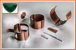 Держатель трубы Nika D100, на дерево RAL6005 Зеленый мох