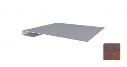 Планка завершающая простая Первая Кровельная (декоративно-полимерное покрытие) 2м дуб темный матовый