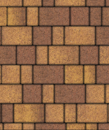 Тротуарная плитка Поревит Старый город Осень, 80 мм 3 плиты