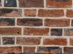 Кирпич лицевой керамический Ручной формовки Hans Bekker 1900 на бежевом растворе
