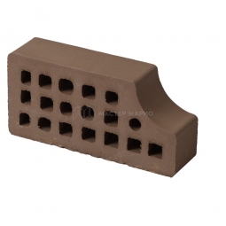 Кирпич фасонный керамический «Коричневый» пустотелый одинарный профиль В