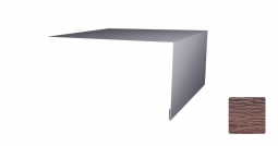 Планка откосная простая Первая Кровельная 75х100 (декоративно-полимерное покрытие) 2м дуб темный 3D