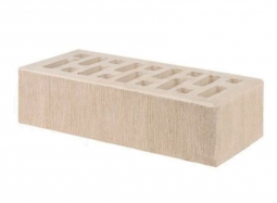 Кирпич лицевой керамический Слоновая кость«Бархат» пустотелый одинарный