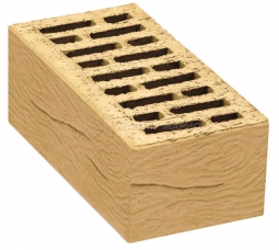 Кирпич лицевой керамический «Слоновая кость» «Кора дуба» пустотелый утолщенный