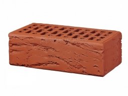 Кирпич лицевой керамический Красный «Кора дерева» пустотелый утолщенный