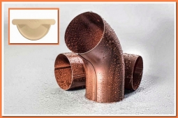 Колено трубы Nika RAL1015 Светлая слоновая кость