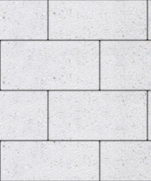 Тротуарная плитка Поревит Прямоугольник Мрамор Белый 80 мм 600х300