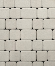 Тротуарная плитка Поревит Классико Белый 40 мм 2 камня