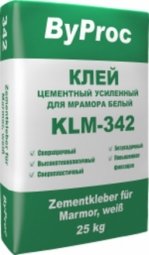 Клей ByProc KLМ-342 усиленный для мрамора 25 кг
