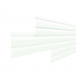 Металлосайдинг Первая Кровельная «Корабельная доска» полиэстер 0.45мм белый