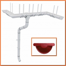 Водосточная система металлическая Nika, комплект дома 6х6 RAL3005 Красное вино