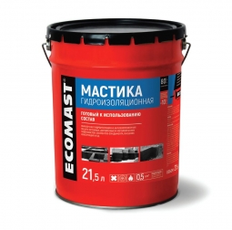 Мастика гидроизоляционная Ecomast металлическое ведро 2 л