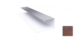 Планка завершающая сложная Первая Кровельная «Брус» (декоративно-полимерное покрытие) 3м дуб темный матовый