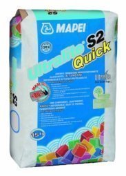 Клей Mapei Ultralite S2 Quick серый для керамической плитки, натурального камня и тонкого керамогранита 15 кг