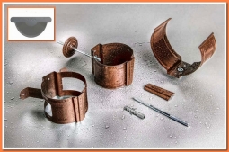 Держатель трубы Nika D100, на дерево RAL7004 Серый