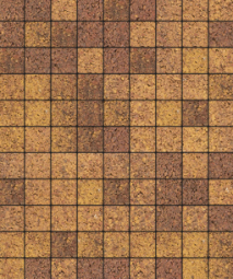 Тротуарная плитка Поревит Квадрат Гранит Осень 100х100х60 мм