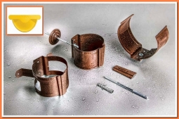 Держатель трубы Nika D100, на дерево RAL1018 Желтый