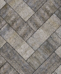 Тротуарная плитка Поревит Паркет Габбро 80 мм 600х200