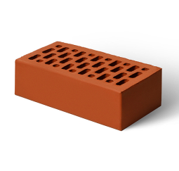 Кирпич лицевой керамический Красный пустотелый одинарный
