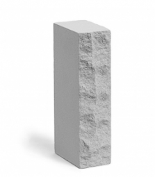 Кирпич лицевой силикатный Белый колотый полнотелый одинарный