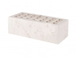 Кирпич лицевой керамический «Белый» «Скала» пустотелый утолщенный