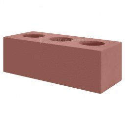 Кирпич лицевой силикатный «Красный лосось» пустотелый утолщенный