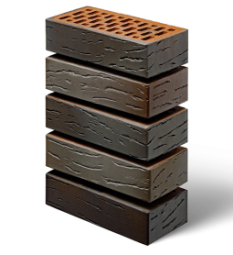 Кирпич лицевой керамический «Флэш» «Графит Антик» пустотелый утолщенный