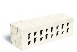 Кирпич клинкерный Белоснежный «Неаполь» «Береста» пустотелый Евро одинарный