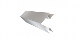 Угол наружный сложный Первая Кровельная «Брус» 75х75 (полиэстер) 3м белый