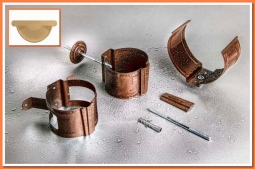 Держатель трубы Nika D100, на дерево RAL1014 Слоновая кость