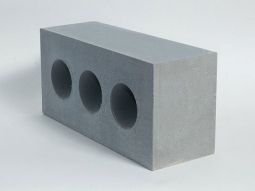 Кирпич лицевой силикатный Темно-серый пустотелый одинарный