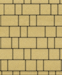 Тротуарная плитка Поревит Старый город Желтый 60 мм 3 плиты