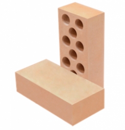 Кирпич лицевой силикатный Оранжевый пустотелый одинарный