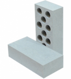 Кирпич лицевой силикатный Серый пустотелый одинарный