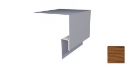 Планка откосная сложная Первая Кровельная «Брус» 75х150 (декоративно-полимерное покрытие) 3м под дуб 3D