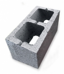 Керамзитоблок вентиляционный двухпустотный 390x190x188 мм М-75