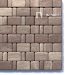 Тротуарная плитка Поревит Классико Хаски 60 мм 3 камня