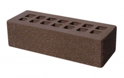 Кирпич лицевой керамический «Темно-коричневый» «Пена» торкретированный пустотелый Евро 0.7НФ