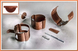 Держатель трубы Nika D100, на дерево RAL8004 Медно-коричневый