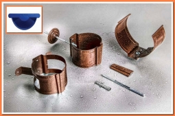 Держатель трубы Nika D100, на дерево RAL5002 Ультрамариново-синий