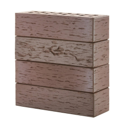 Кирпич клинкерный фасадный «Классика» «Брюгге» «Береста» темно-терракотовый пустотелый Евро 0,7НФ