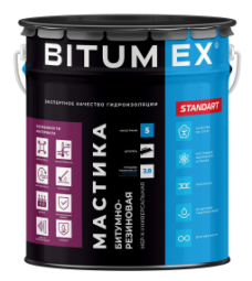 Мастика битумно-резиновая Bitumex МБР-Х - универсальная, 5кг