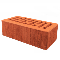 Кирпич лицевой керамический «Красный» «Бархат» пустотелый утолщенный