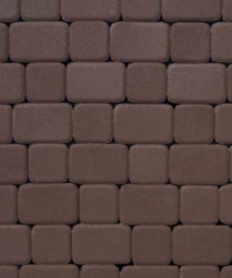 Тротуарная плитка Поревит Классико Коричневый 40 мм 2 камня