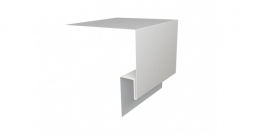 Планка откосная сложная Первая Кровельная «Брус» 75х200 (полиэстер) 3м белый