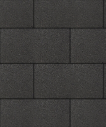 Тротуарная плитка Поревит Прямоугольник Гранит Черный 80 мм 600х300