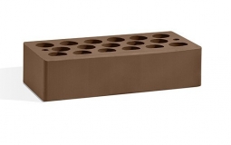 Кирпич лицевой керамический Шоколад пустотелый одинарный пустотность 36%
