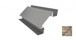 Угол внутренний сложный Первая Кровельная «Брус» 75х75 (декоративно-полимерное покрытие) 3м камень