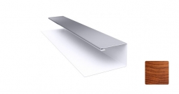 Планка завершающая сложная Первая Кровельная 30х25 (декоративно-полимерное покрытие) 2м под светлое дерево