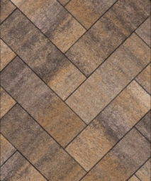 Тротуарная плитка Поревит Паркет Доломит 80 мм 600х200